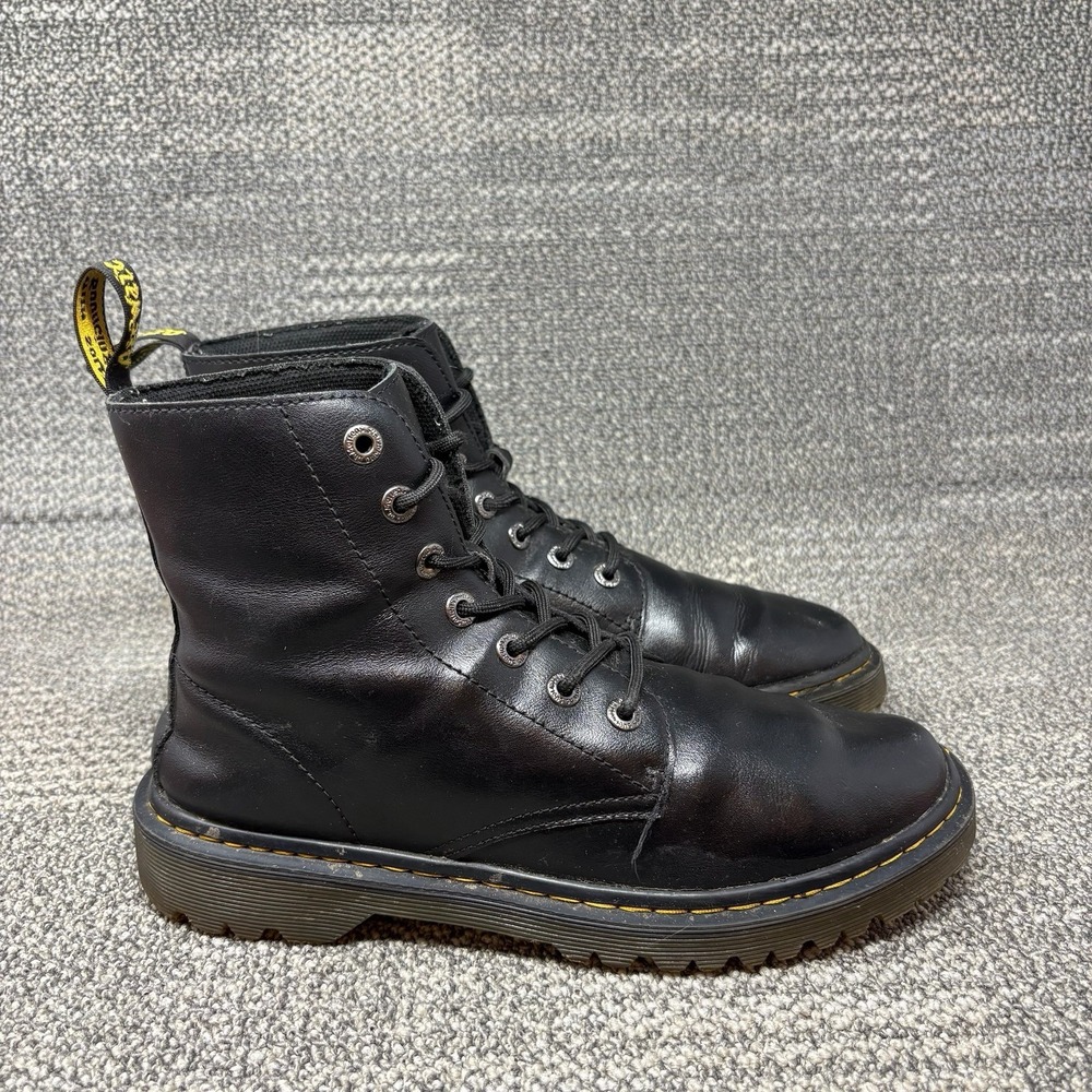 Dr. Martens Luana 8 Eye Black Leather Combat Boots Women's US 10 EU 42 Air Wair